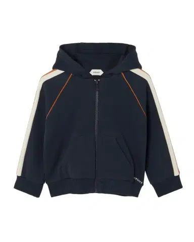 Versace Boy's Greca-Stripe Cotton Fleece Hoodie | Thumbnail 1