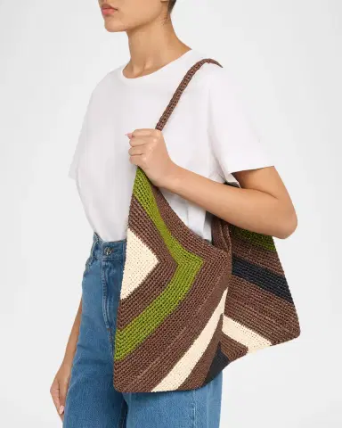 A.L.C. Sid Crocheted Raffia Shoulder Bag | Thumbnail 2