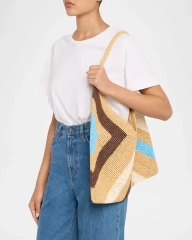 A.L.C. Sid Crocheted Raffia Shoulder Bag | Thumbnail 7