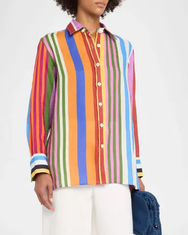 Libertine Tangier Striped Linen Button-Down Shirt | Thumbnail 4 Libertine Tangier Striped Linen Button-Down Shirt | Thumbnail 4