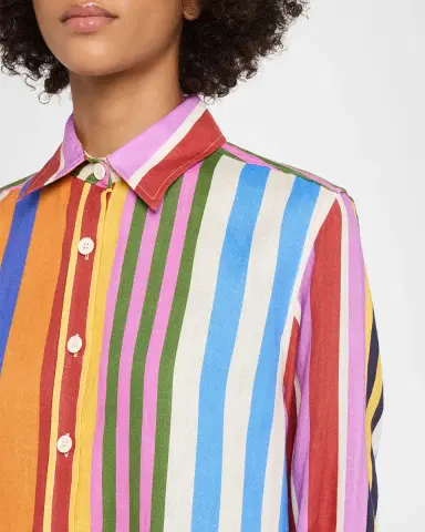Libertine Tangier Striped Linen Button-Down Shirt | Thumbnail 5 Libertine Tangier Striped Linen Button-Down Shirt | Thumbnail 5