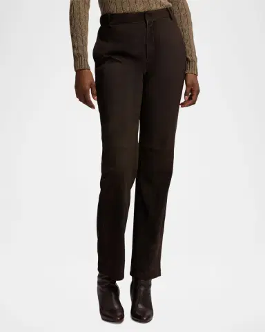 Ralph Lauren Collection Keegan Lamb-Suede Pants | Thumbnail 4 Ralph Lauren Collection Keegan Lamb-Suede Pants | Thumbnail 4