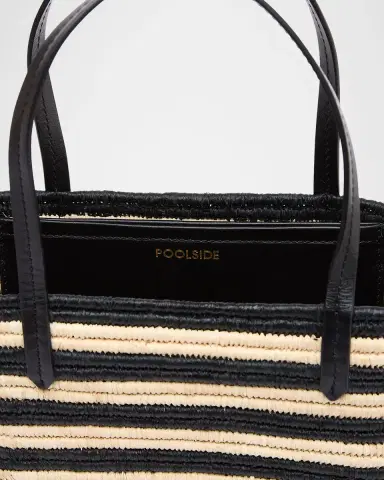POOLSIDE The Capri Striped Raffia Tote Bag | Thumbnail 2 POOLSIDE The Capri Striped Raffia Tote Bag | Thumbnail 2