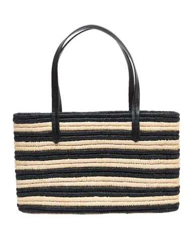 POOLSIDE The Capri Striped Raffia Tote Bag | Thumbnail 3 POOLSIDE The Capri Striped Raffia Tote Bag | Thumbnail 3