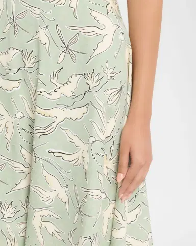 Altuzarra Varda Dove-Print A-Line Midi Skirt | Thumbnail 4 Altuzarra Varda Dove-Print A-Line Midi Skirt | Thumbnail 4