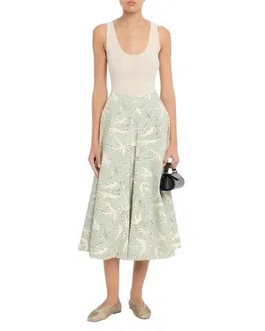 Altuzarra Varda Dove-Print A-Line Midi Skirt | Thumbnail 1 Altuzarra Varda Dove-Print A-Line Midi Skirt | Thumbnail 1