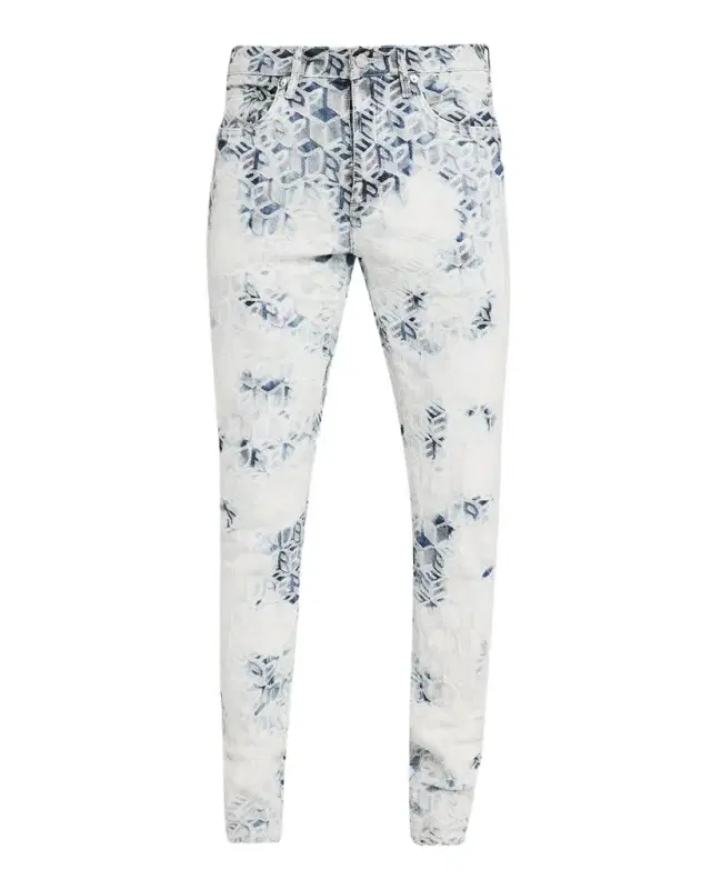 PURPLE Monogram Jacquard Stretch Skinny Jeans