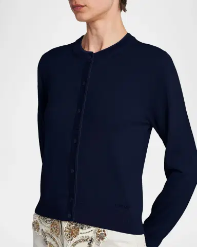 Versace Fine Wool Cardigan | Thumbnail 4