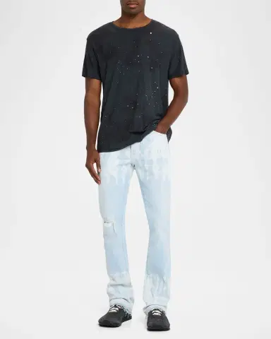 PURPLE Tie Dye Distressed Mid-Rise Flared Jeans | Thumbnail 2 PURPLE Tie Dye Distressed Mid-Rise Flared Jeans | Thumbnail 2