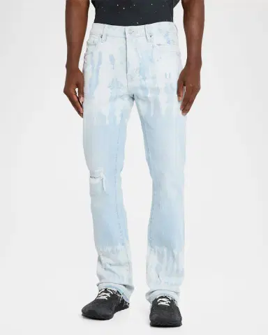 PURPLE Tie Dye Distressed Mid-Rise Flared Jeans | Thumbnail 4 PURPLE Tie Dye Distressed Mid-Rise Flared Jeans | Thumbnail 4