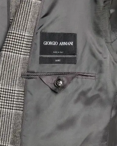 Giorgio Armani Men's Soft Glen Plaid Single-Breasted Sport Coat | Thumbnail 5 Giorgio Armani Men's Soft Glen Plaid Single-Breasted Sport Coat | Thumbnail 5