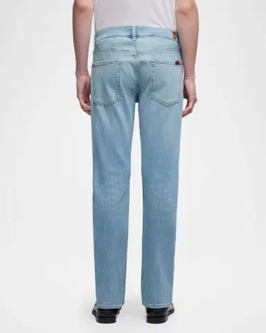 7 For All Mankind Men's The Straight Light-Wash Denim Jeans | Thumbnail 3