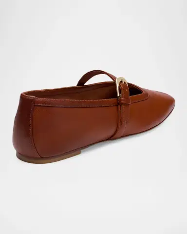 Stuart Weitzman Sai Leather Mary Jane Ballerina Flats | Thumbnail 3 Stuart Weitzman Sai Leather Mary Jane Ballerina Flats | Thumbnail 3
