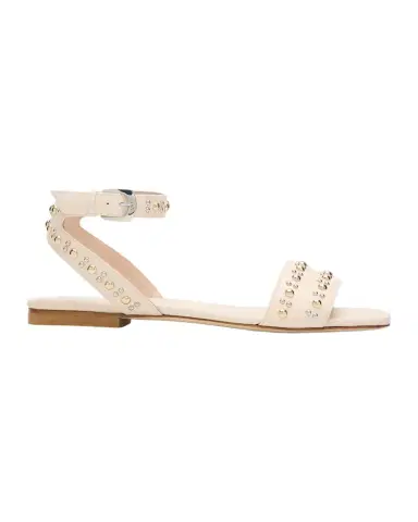Stuart Weitzman Perry Embellished Leather Flat Sandals | Thumbnail 1 Stuart Weitzman Perry Embellished Leather Flat Sandals | Thumbnail 1