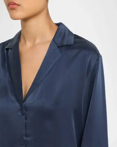 Lunya Washable Silk Button-Down Pajama Set | Thumbnail 5 Lunya Washable Silk Button-Down Pajama Set | Thumbnail 5