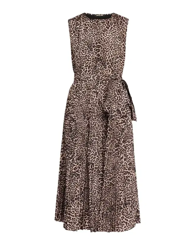 Kobi Halperin Stella Leopard-Print Midi Dress