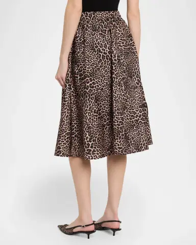 Kobi Halperin Violet Leopard Linen-Blend Midi Skirt | Thumbnail 3 Kobi Halperin Violet Leopard Linen-Blend Midi Skirt | Thumbnail 3