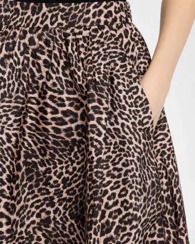 Kobi Halperin Violet Leopard Linen-Blend Midi Skirt | Thumbnail 5 Kobi Halperin Violet Leopard Linen-Blend Midi Skirt | Thumbnail 5