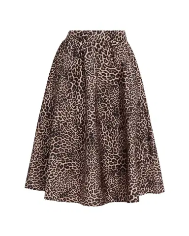 Kobi Halperin Violet Leopard Linen-Blend Midi Skirt | Thumbnail 1 Kobi Halperin Violet Leopard Linen-Blend Midi Skirt | Thumbnail 1