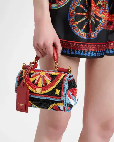 Dolce & Gabbana My Sicily Mini Floral Woven Crossbody Bag | Thumbnail 2 Dolce & Gabbana My Sicily Mini Floral Woven Crossbody Bag | Thumbnail 2