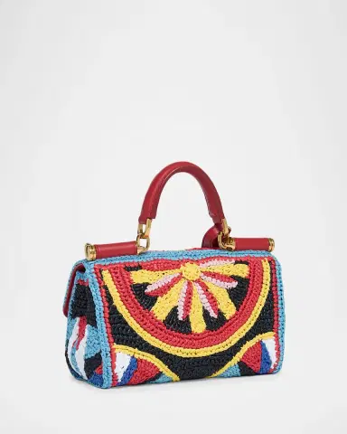Dolce & Gabbana My Sicily Mini Floral Woven Crossbody Bag | Thumbnail 3 Dolce & Gabbana My Sicily Mini Floral Woven Crossbody Bag | Thumbnail 3