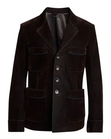 Tom Ford Men's Flocked Cotton Blend Patch Pocket Blazer | Thumbnail 1 Tom Ford Men's Flocked Cotton Blend Patch Pocket Blazer | Thumbnail 1