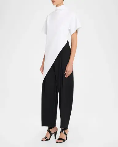 Alaïa Short-Sleeve Asymmetric Triangle T-Shirt | Thumbnail 3 Alaïa Short-Sleeve Asymmetric Triangle T-Shirt | Thumbnail 3