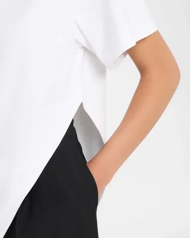 Alaïa Short-Sleeve Asymmetric Triangle T-Shirt | Thumbnail 4 Alaïa Short-Sleeve Asymmetric Triangle T-Shirt | Thumbnail 4