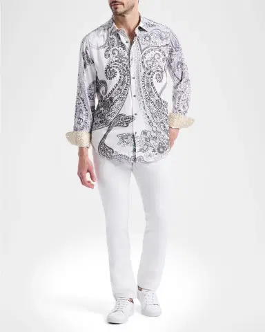 Robert Graham Men's Paisley Bead-Embellished Sport Shirt | Thumbnail 2 Robert Graham Men's Paisley Bead-Embellished Sport Shirt | Thumbnail 2