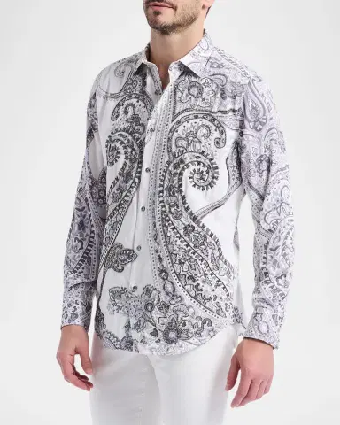 Robert Graham Men's Paisley Bead-Embellished Sport Shirt | Thumbnail 6 Robert Graham Men's Paisley Bead-Embellished Sport Shirt | Thumbnail 6