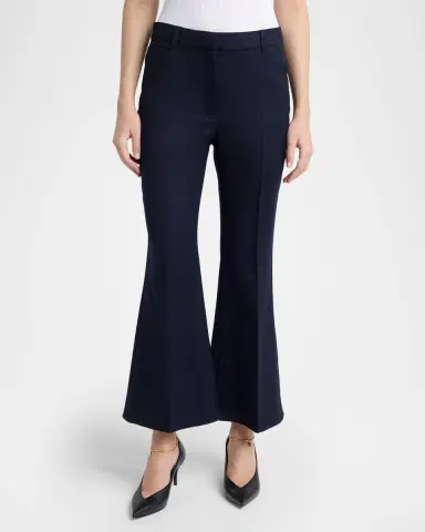 Stella McCartney Mid-Rise Wool Kickflare Crop Pants | Thumbnail 3
