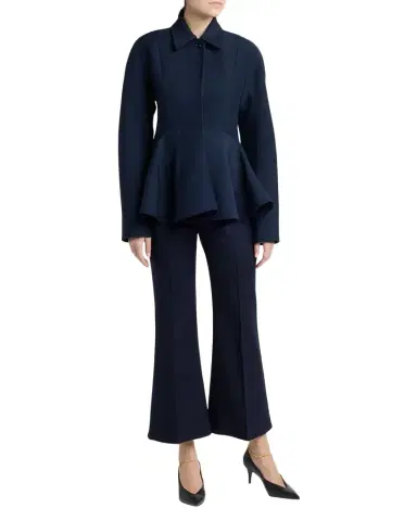 Stella McCartney Mid-Rise Wool Kickflare Crop Pants | Thumbnail 1