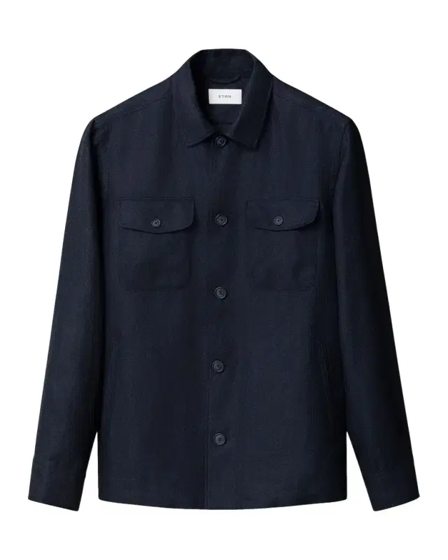 Men 's Herringbone Linen and Lyocell Overshirt