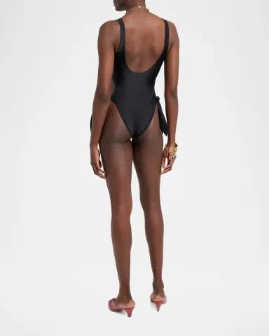 Chloé Parrot Print One-Piece Swimsuit | Thumbnail 2