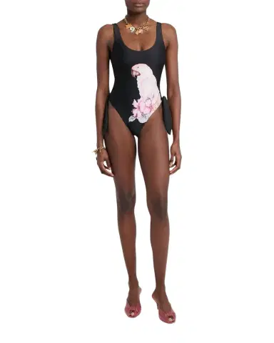 Chloé Parrot Print One-Piece Swimsuit | Thumbnail 1