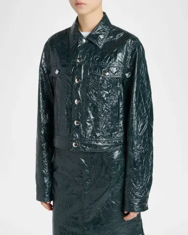 Marni Glossy Crinkled Jacket | Thumbnail 3 Marni Glossy Crinkled Jacket | Thumbnail 3