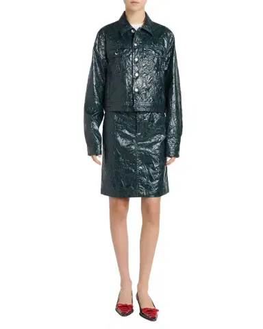 Marni Glossy Crinkled Jacket | Thumbnail 1 Marni Glossy Crinkled Jacket | Thumbnail 1