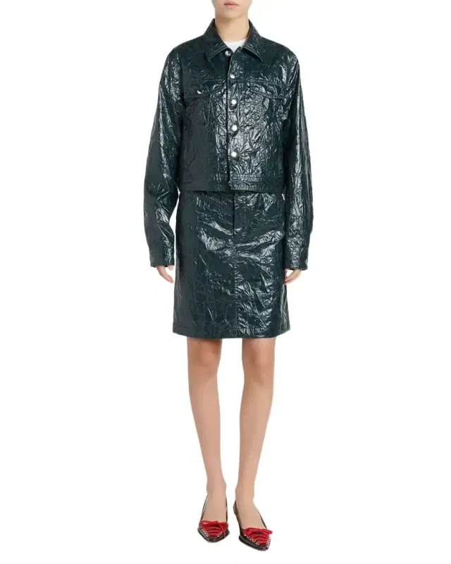 Glossy Crinkled Jacket