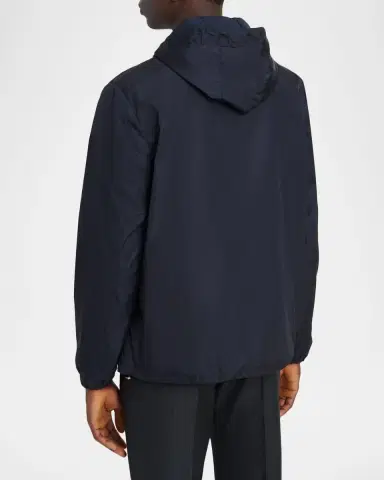 Valentino Garavani Men's Nylon Inlaid V Hooded Jacket | Thumbnail 2 Valentino Garavani Men's Nylon Inlaid V Hooded Jacket | Thumbnail 2