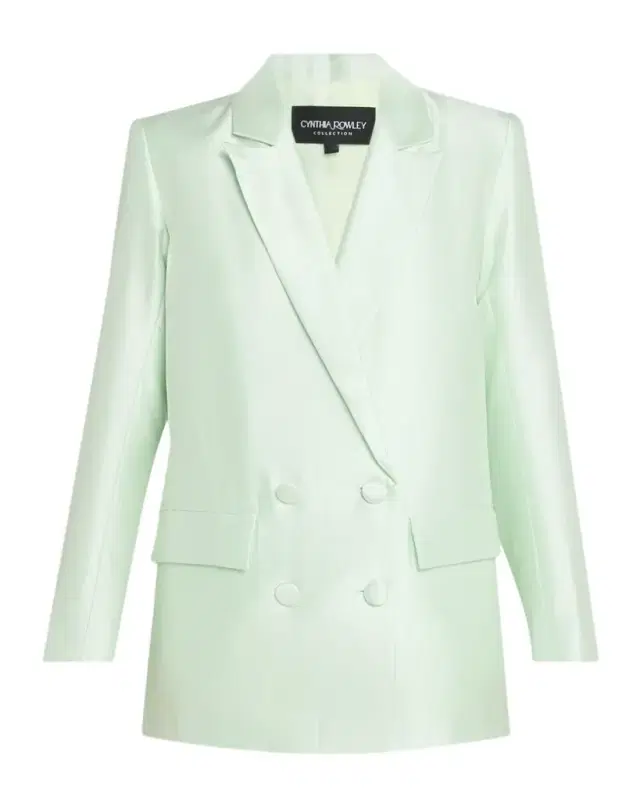 Cynthia Rowley Double-Breasted Silk-Wool Jacket