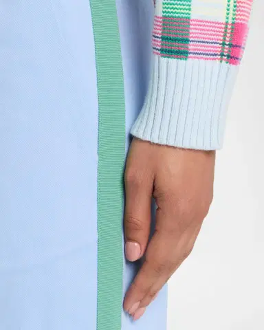 CYNTHIA ROWLEY Grosgrain-Trim Cotton Flare Pants | Thumbnail 5 CYNTHIA ROWLEY Grosgrain-Trim Cotton Flare Pants | Thumbnail 5