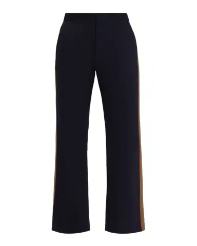 CYNTHIA ROWLEY Grosgrain-Trim Cotton Flare Pants | Thumbnail 1 CYNTHIA ROWLEY Grosgrain-Trim Cotton Flare Pants | Thumbnail 1