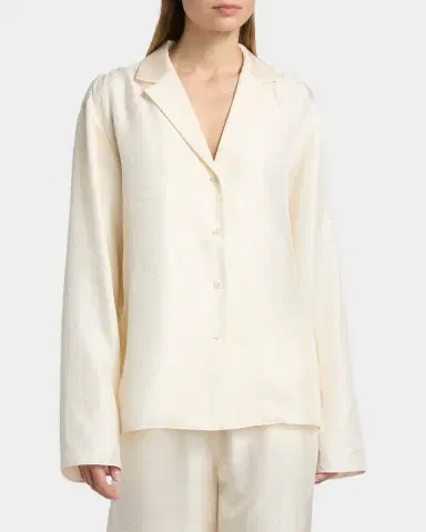 Toteme Monogram Silk Pj Top | Thumbnail 3