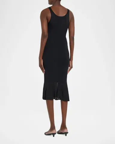 TOTEME Fluted Hem Sleeveless Midi Dress | Thumbnail 2 TOTEME Fluted Hem Sleeveless Midi Dress | Thumbnail 2