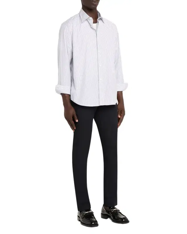 Burberry Men 's Relaxed Cotton Stripe Sport Shirt