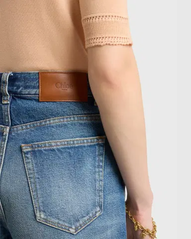 Chloé Mid-Rise Straight-Leg Raw-Hem Ankle Jeans | Thumbnail 4