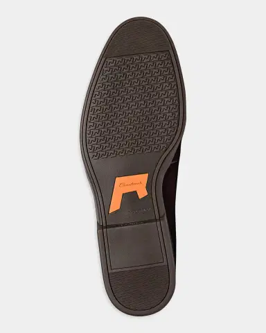 Santoni Men's Malibu Suede Apron-Toe Loafers | Thumbnail 5 Santoni Men's Malibu Suede Apron-Toe Loafers | Thumbnail 5