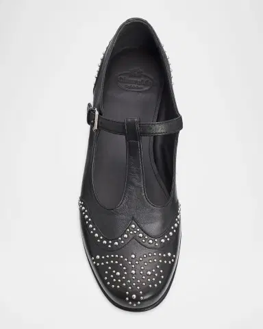 Church's Opal Met Studded Leather Mary Jane Ballerina Flats | Thumbnail 3 Church's Opal Met Studded Leather Mary Jane Ballerina Flats | Thumbnail 3