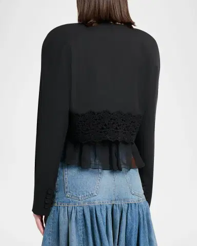 Chloé Lower Impact Wool Grain De Poudre Jacket | Thumbnail 2 Chloé Lower Impact Wool Grain De Poudre Jacket | Thumbnail 2