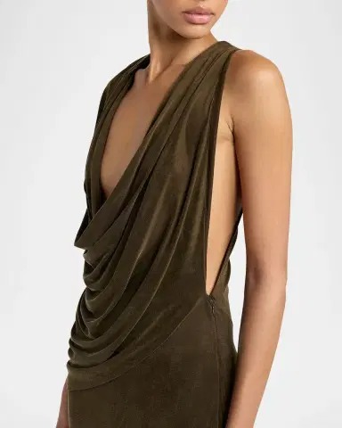 Tom Ford Plunging Cowl-Neck Sleeveless Maxi Dress | Thumbnail 5 Tom Ford Plunging Cowl-Neck Sleeveless Maxi Dress | Thumbnail 5